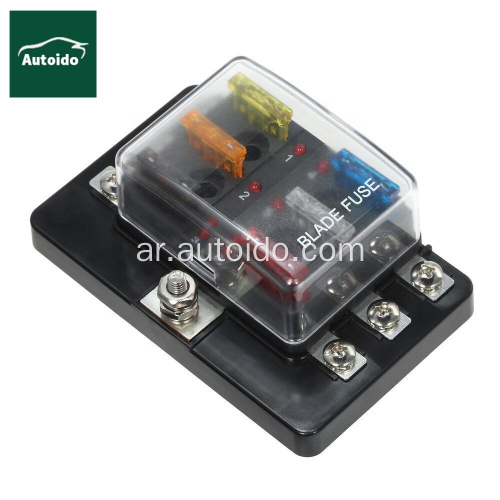 6 Way Blade Fuse Block حامل LED LED